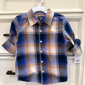 OshKosh B'gosh Blue and Orange Button Down Shirt